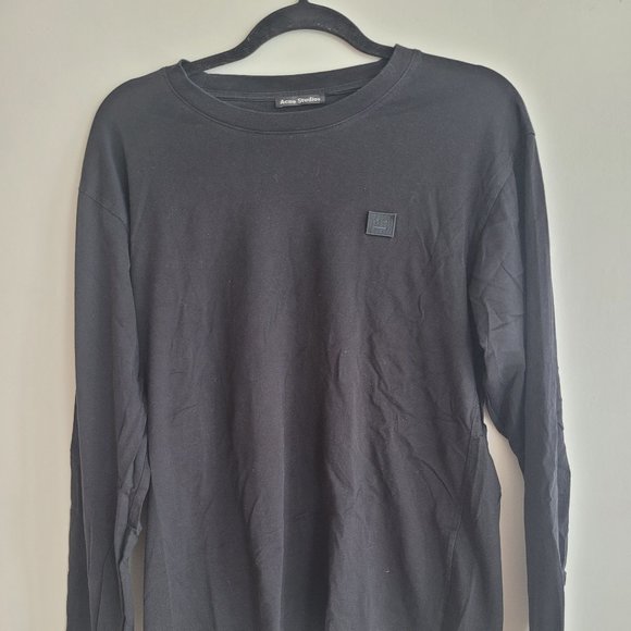 Acne Studios Eisen Face Black Long Sleeve - Picture 1 of 2